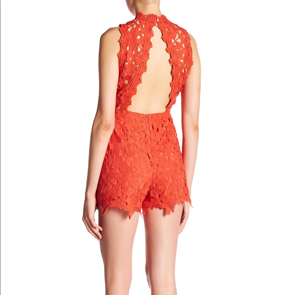 ASTR OPEN BACK Lace ROMPER